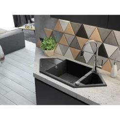 Spültischarmatur ASTER schwarz/ chrom^deante Best