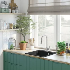 deante Granit- Einbauspüle Evora 50 x 50 cm Graphit