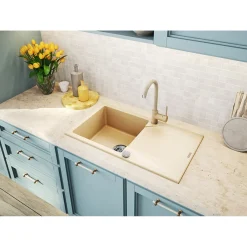 Granit-Einbauspüle Evora sand 78 x 44 cm*deante Best