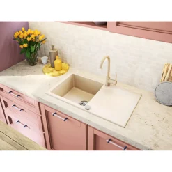 Granit-Einbauspüle Evora sand 78 x 44 cm*deante Best