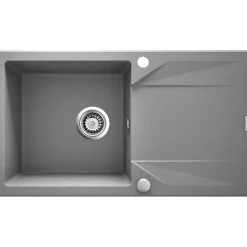 Granit-Einbauspüle Evora grau 78 x 44 cm^deante Discount