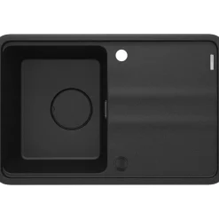deante Granit-Einbauspüle Momi inkl. Schneidebrett 44 x 67 cm Graphit Metallic