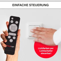 Decken-Wandleuchte SHINING PLUTO LED ALU 1800K 24W