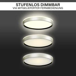 Decken-Wandleuchte SHINING PLUTO LED ALU 1800K 24W