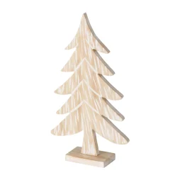 Dekoaufsteller Nadine Baum 13 x 4 x 24 weiß Holz^ Outlet
