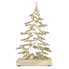Dekobaum auf Holzsockel Aluminium 14 x 5 x 24 cm gold^ Best
