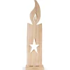 Deko-Kerze zum Stellen Holz 17 x 12,5 x 71 cm natur
