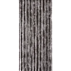 Deko-Vorhang Flauschi schwarz-grau