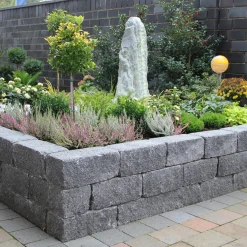 Diephaus Mauerstein Cup-Kombi schwarz 25 x 12,5 x 12,5 cm