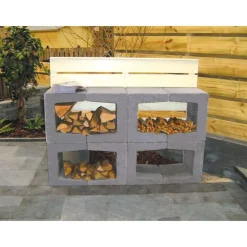 U-Stein grau 40 x 40 x 40 cm*Diephaus