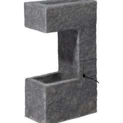 Design-Gartenbrunnen mit Pflanzkasten 20,5 x 70 x 39 cm grau^dobar Hot