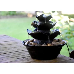 dobar Design-Zimmerbrunnen 22,2 x 20,6 x 22,2 cm schwarz