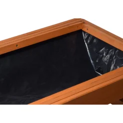 dobar Doppel-Hochbeet 100 x 71 x 50 cm braun