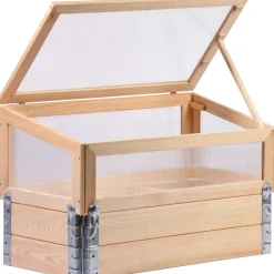 Frühbeet mit Pflanzkasten beige 76 x 40 x 50 cm*dobar Online