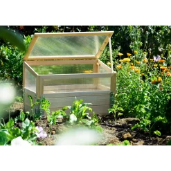 Frühbeet mit Pflanzkasten beige 76 x 40 x 50 cm*dobar Online