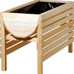 dobar Großes Hochbeet 100 x 60 x 45 cm natur