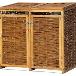 Holz-Mülltonnenbox 137 x 83 x 132 cm braun*dobar Outlet