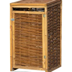 dobar Holz-Mülltonnenbox 70 x 83 x 132 cm braun