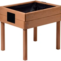 dobar Kinderhochbeet mit Kreidetafel 50 x 45 x 40 cm braun