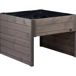 dobar Mährobotergarage mit Pflanzkasten 56 x 73 x 79 cm grau