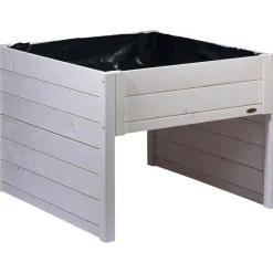 dobar Mährobotergarage mit Pflanzkasten 56 x 73 x 79 cm weiß