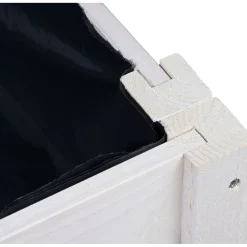 dobar Mährobotergarage mit Pflanzkasten 56 x 73 x 79 cm weiß