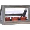 dobar Mini-Gewächshaus 38 x 24,5 x 20 cm grau