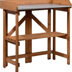 dobar Pflanztisch klappbar 85 x 89 x 44 cm braun