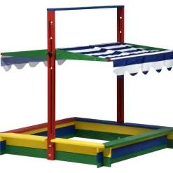Sandkasten mit Deckel 120 x 120 x 120 cm mehrfarbig*dobar Best
