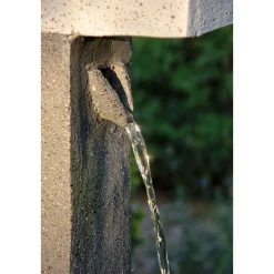 XL Design-Gartenbrunnen mit LEDs 21,5 x 90,5 x 40,5 cm grau^dobar Discount