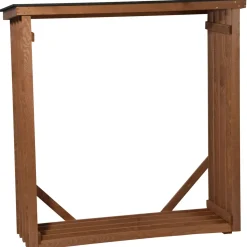 XL-Kaminholzregal 140 x 143 x 50 cm grün-braun*dobar Best