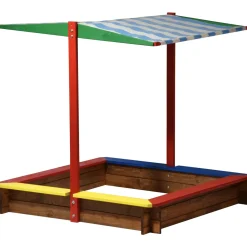 XL-Sandkasten mit Dach 120 x 120 x 125 cm mehrfarbig^dobar Outlet