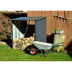 dobar XXL-Kaminholzregal Madera 163 x 154 x 83 cm grau