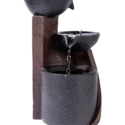 Zimmerbrunnen 14,2 x 22 x 14,2 cm dunkelgrau-schwarz^dobar Clearance