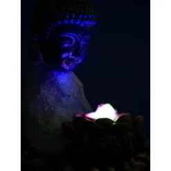 Zimmerbrunnen mit Buddha 20,5 x 27 x 16,5 cm grau-schwarz^dobar Outlet