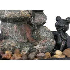 Zimmerbrunnen mit Frosch 20 x 21,5 x 20 cm grau-schwarz*dobar Best