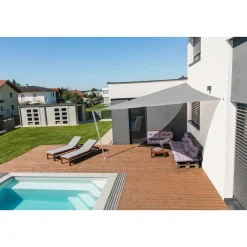 Dreieck-Segel Capri 4 x 4 x 4 m grau