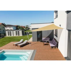 Dreieck-Segel Capri 5 x 5 x 5 m champagner