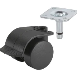 Dörner + Helmer Container-Rolle mit Feststeller 38 x 38 mm schwarz