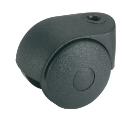 Dörner + Helmer Doppelrolle für normale Böden mit Rückenloch 8 mm schwarz