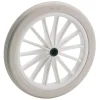 Ersatzrad mit Kunststoff-Speichenfelge und Gleitlager 185 x 24 mm weiß*Dörner + Helmer Clearance