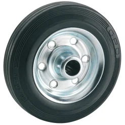 Transportgeräterollen-Rad mit Vollgummireifen Stahlfelge und Rollenlager 100 x 30 mm*Dörner + Helmer Sale