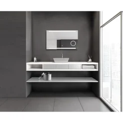 DSK Design LED Lichtspiegel Silver Rey 100 x 60 cm