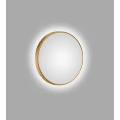DSK Design LED Lichtspiegel Silver Barbier Gold Dm 80 cm
