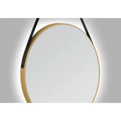 DSK Design LED Lichtspiegel Silver Barbier Gold Dm 80 cm