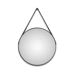 DSK Design LED Lichtspiegel Silver Barbier Black Dm 80 cm