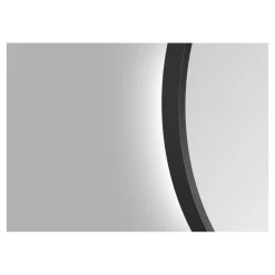 DSK Design LED Lichtspiegel Silver Barbier Black Dm 80 cm