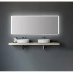Design LED Lichtspiegel Silver Luna 180 x 70 cm*DSK Online