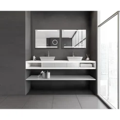 DSK Design LED Lichtspiegel Silver Rey 80 x 60 cm