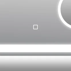 DSK Design LED Lichtspiegel Silver Rey 80 x 60 cm